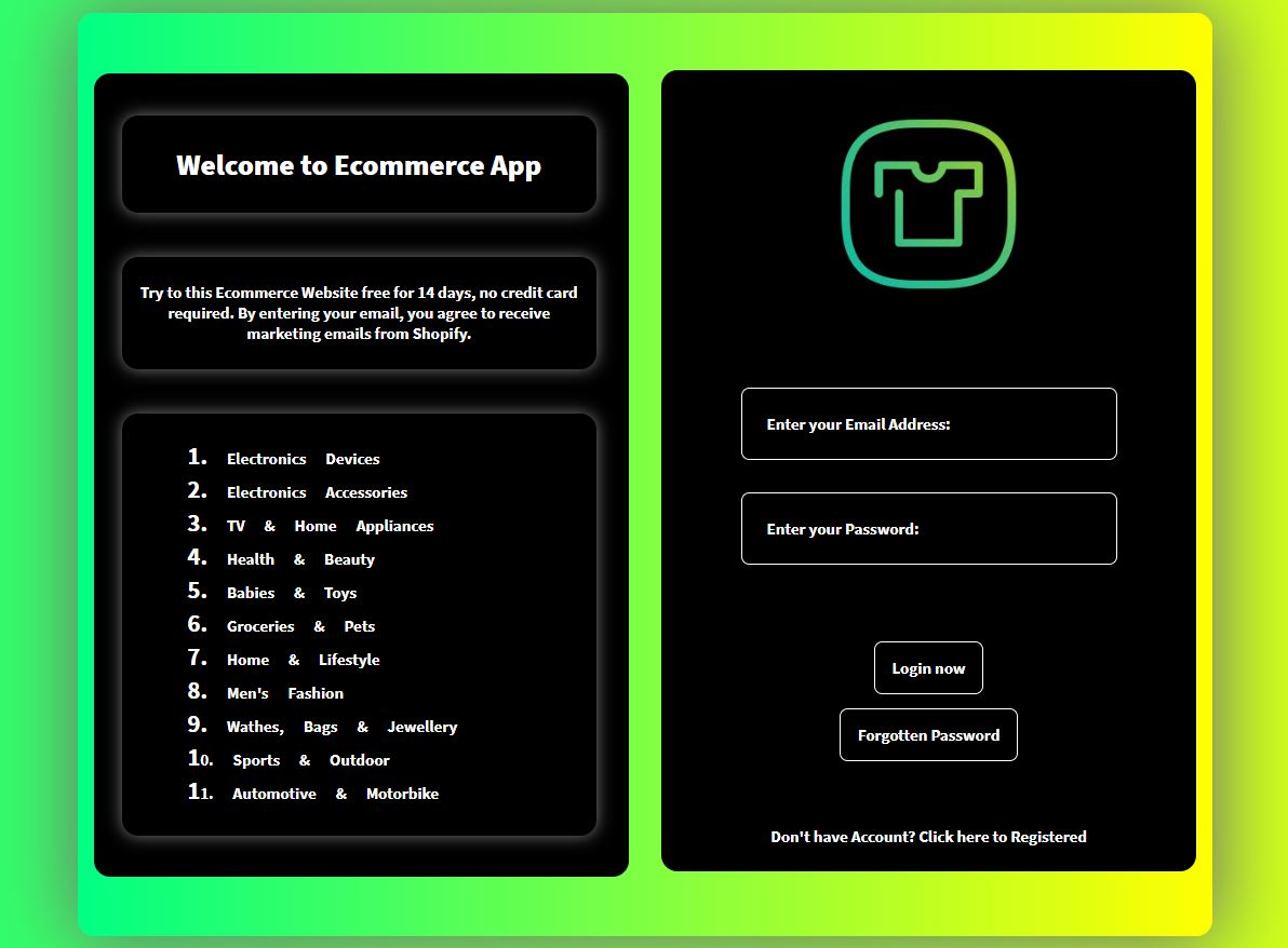 Ecommerce Login & Sign Up Form